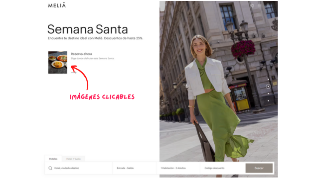 CTA - Imágenes "clicables" y elementos visuales