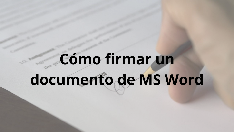 Firma digital de un documento