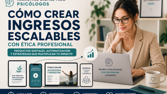Marketing digital para psicólogos: ingresos pasivos y escalables con ética
