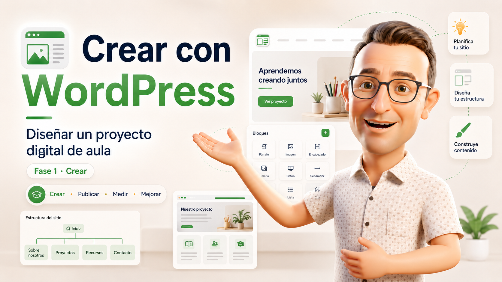 Crear: diseñar un proyecto digital con WordPress