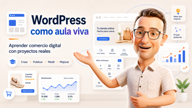 WordPress como aula viva: aprender comercio digital con proyectos reales