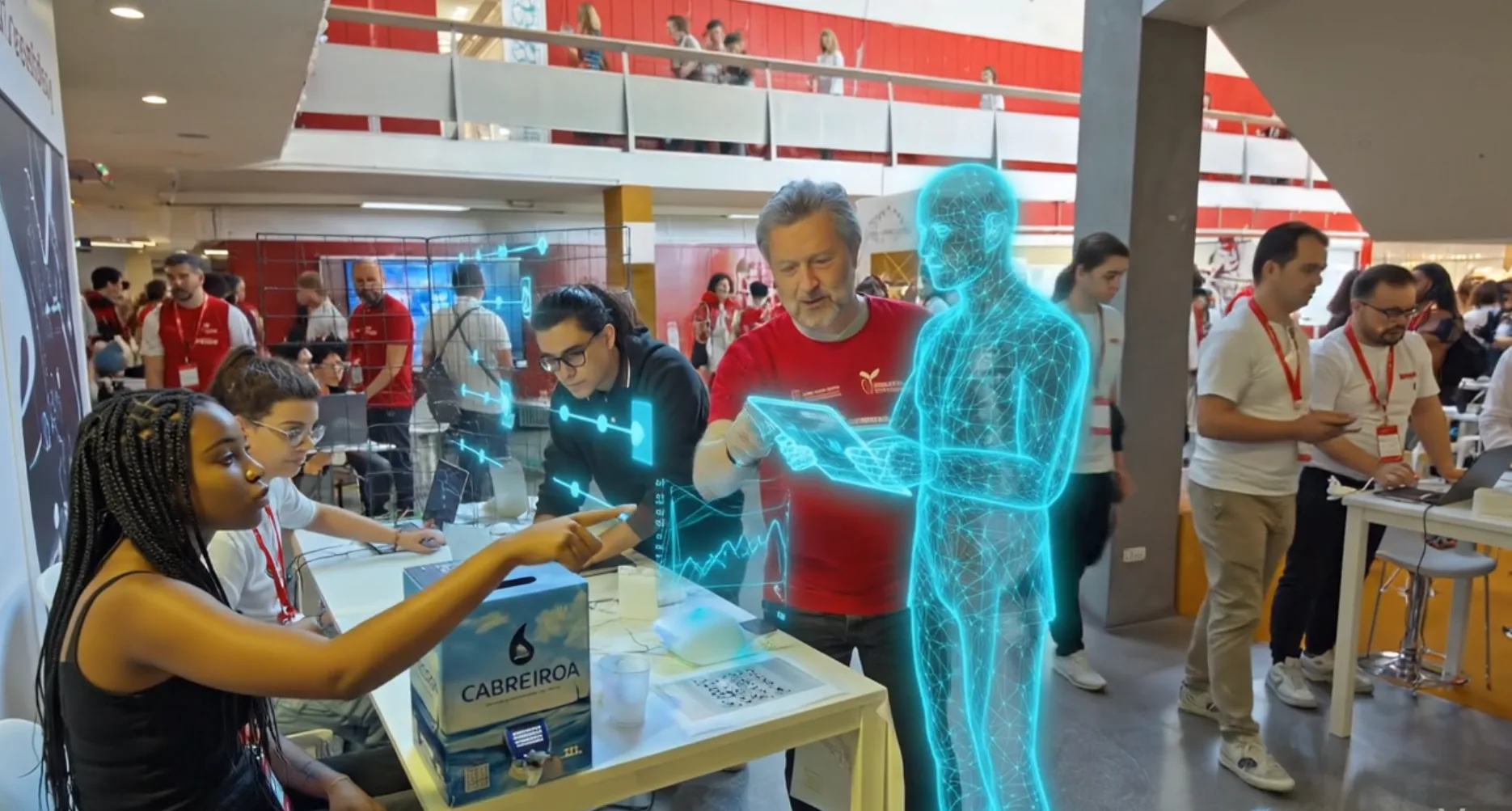 Visualización conceptual de una actividad de inteligencia artificial aplicada a Comercio y Marketing