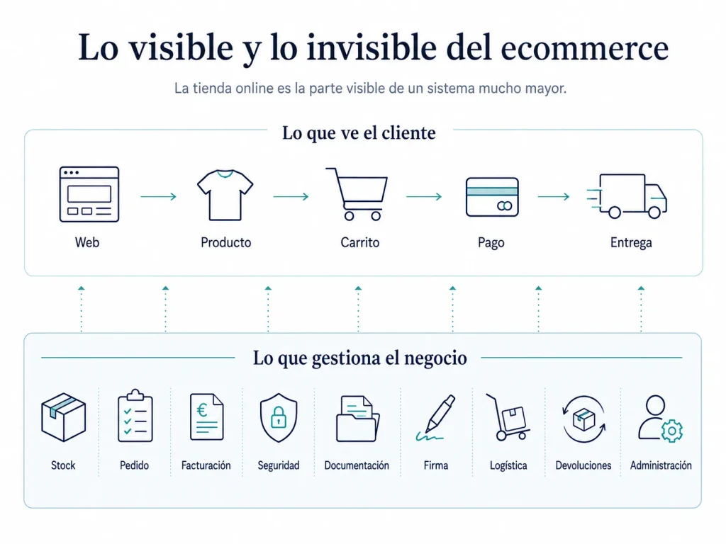 Lo visible y lo invisible del ecommerce: experiencia del cliente frente a la gestión interna del negocio