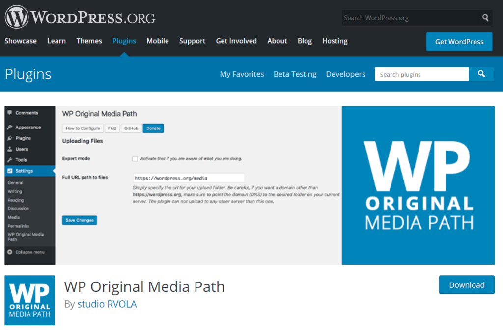 plugin WP Original Media Path