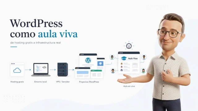 Evolución desde hosting gratis y entorno local hasta VPS y proyectos WordPress en el aula